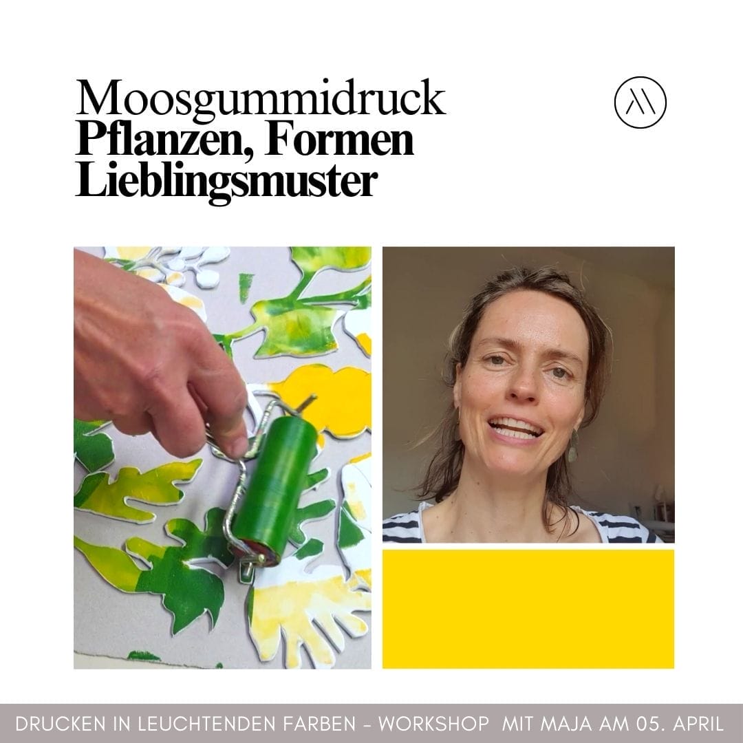 Genial Zeichnen - Maja Oschmann - Workshop - Pflanzen - Tusche - Feder - Japanpinsel - Moosgummidruck - Image copyright Maja Oschmann