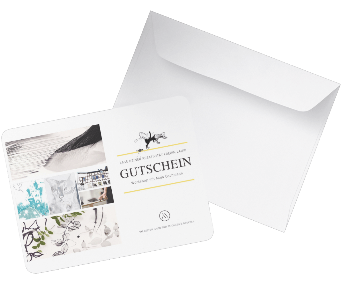 Genial Zeichnen - Gutschein das besondere Geschenk - Zeichnen lernen mit Maja Oschmann - Copyright Maja Oschmann